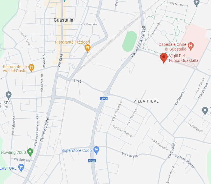 Posizione Distaccamento Permanente di Guastalla in Google Maps