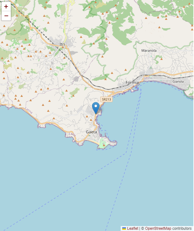 Distaccamento Gaeta.png Dislocazione sul territorio