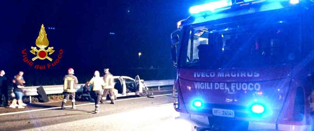 Incidente stradale sulla Autostrada A4 nel comune di Cigliano