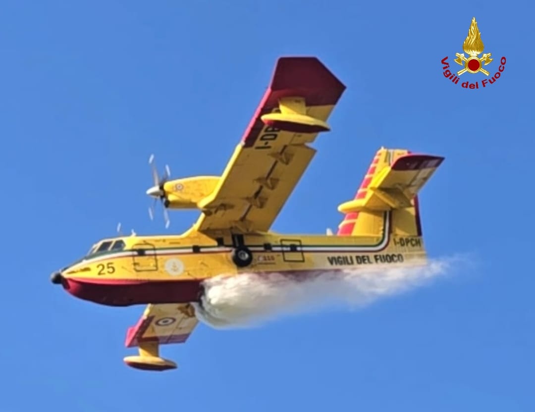 IMG-20240617-WA0084.jpg Brucia vegetazione nel comune di Roccasecca dei Volsci: Canadair VF in azione