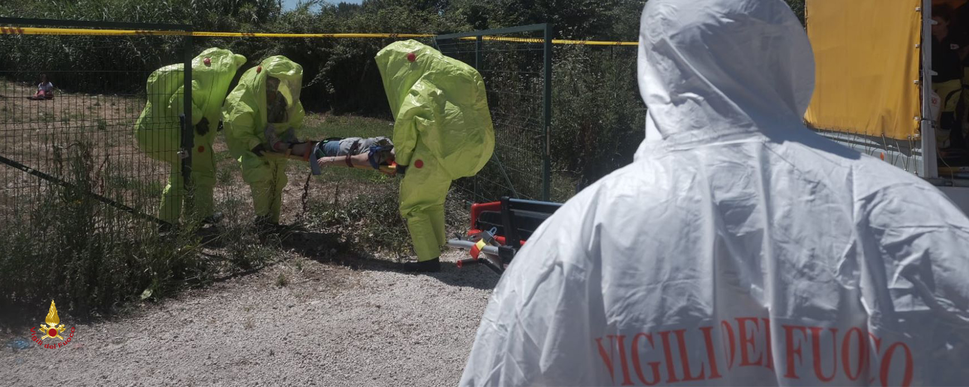 Vigili del fuoco impegnati in una maxi esercitazione a Roma in previsione del Giubileo