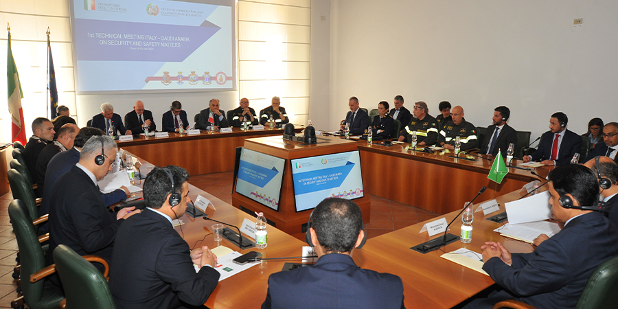 Incontro tecnico in materia di sicurezza e protezione tra Italia e Regno dell'Arabia Saudita