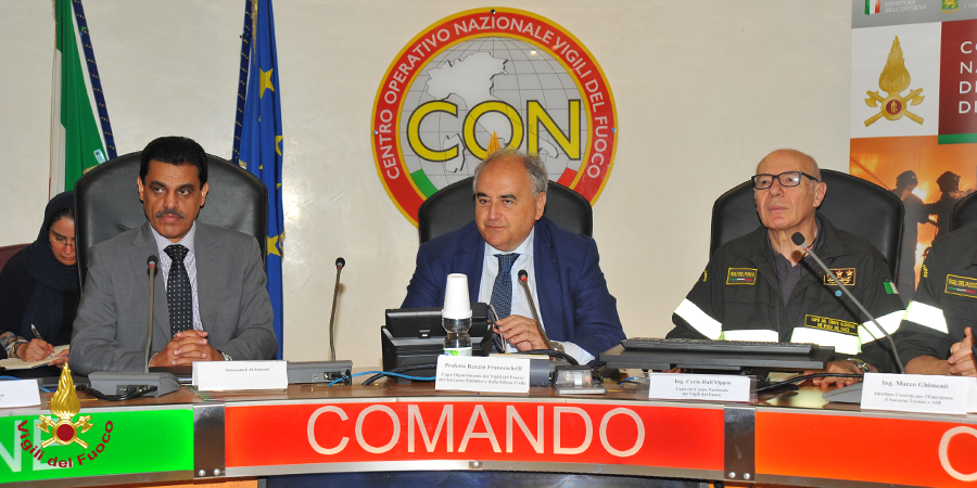Il Dipartimento dei Vigili del fuoco ospita una delegazione del Regno dell'Arabia Saudita