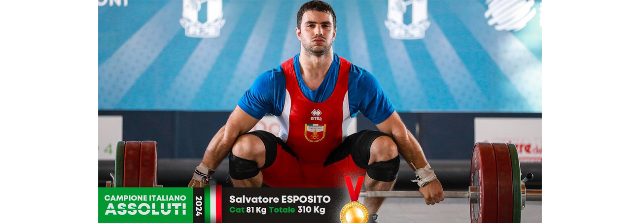 Salvatore Esposito si conferma campione italiano assoluto di pesistica