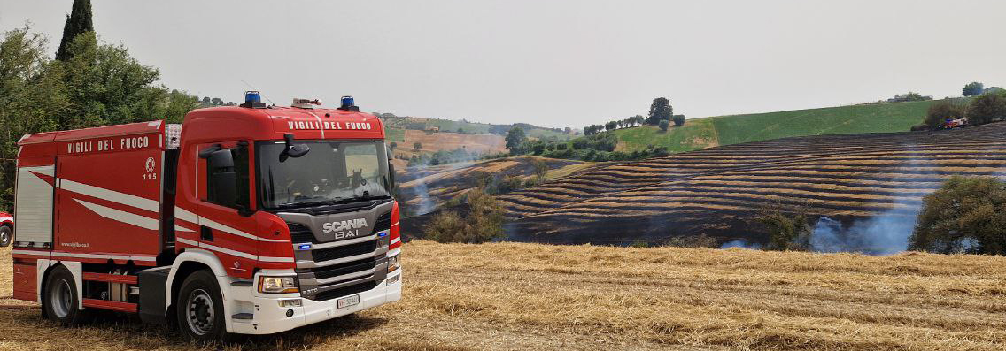 Incendio di vegetazione a Francaville D'Ete