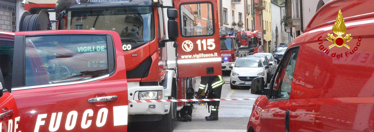 Vicenza, incendio appartamento in centro