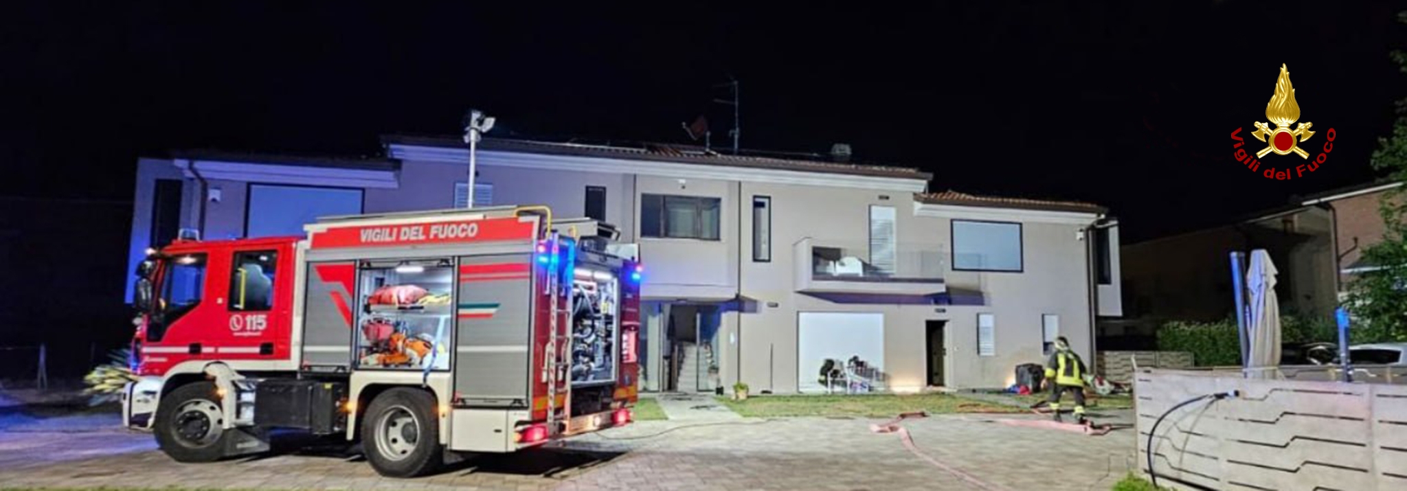 Incendio in un'abitazione a Vallefoglia