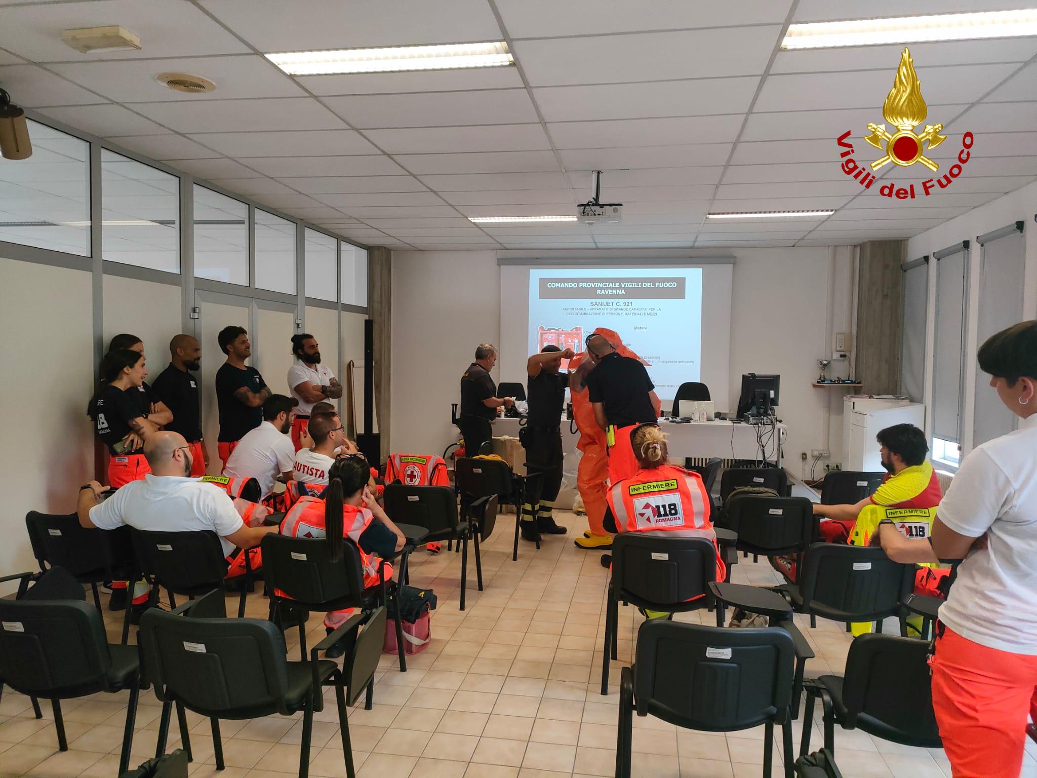Esercitazione congiunta NBCR tra Vigili del fuoco e Romagna Soccorso