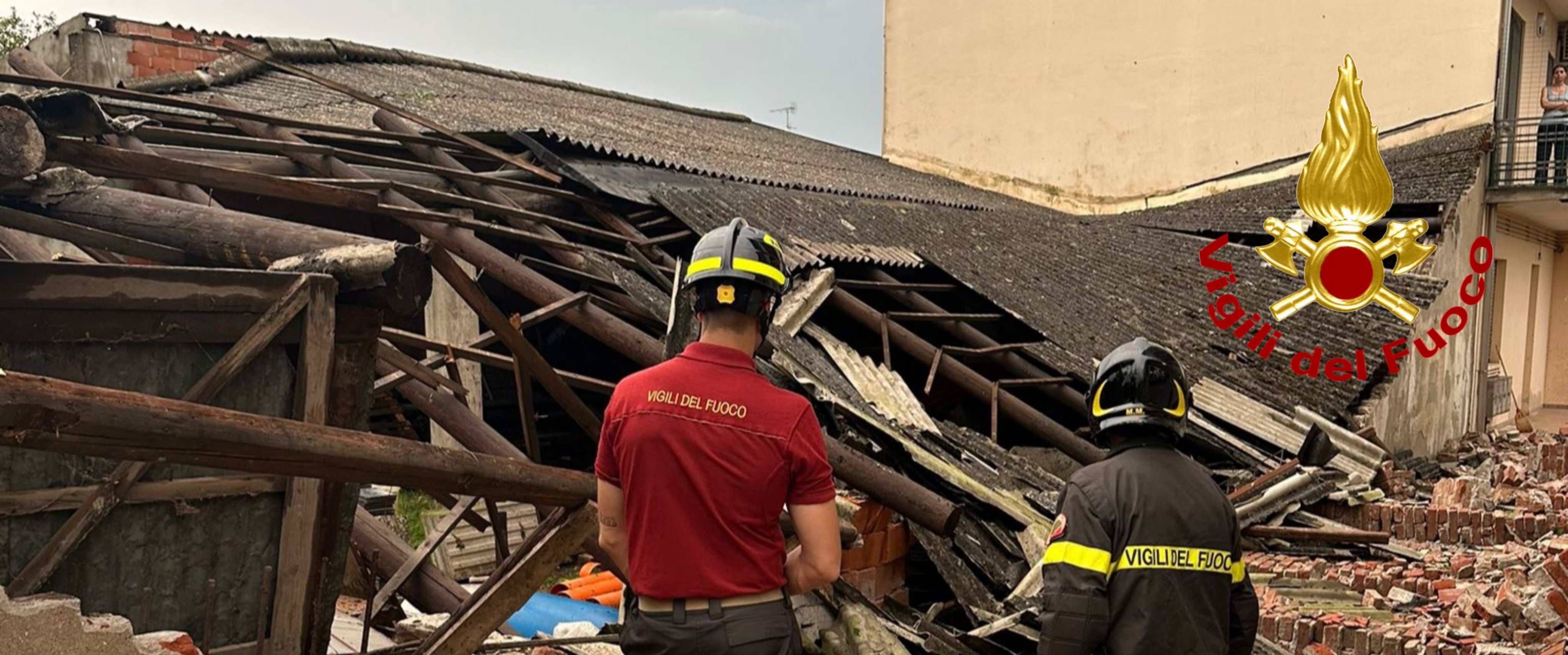 Intervento dei Vigili del fuoco per maltempo su Borgo Vercelli