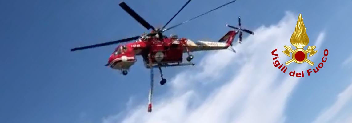 Ascoli Piceno, incendio vegetazione