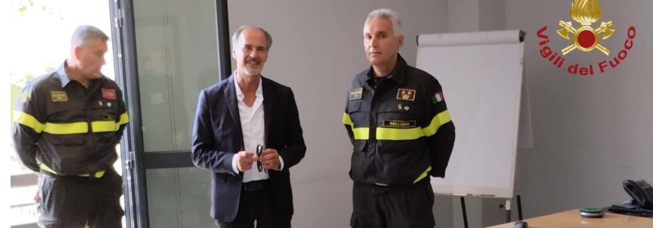 Il nuovo prefetto di Belluno in visita presso il comando provinciale dei Vigili del fuoco