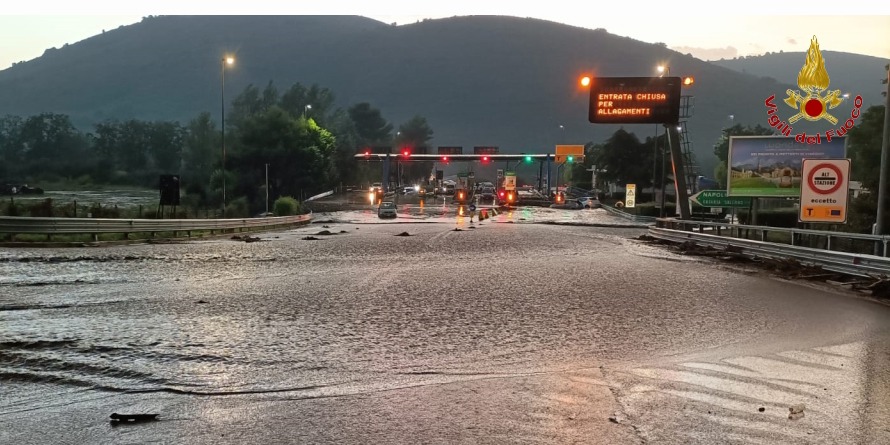 Gli interventi dei Vigili del fuoco per il maltempo in Irpinia