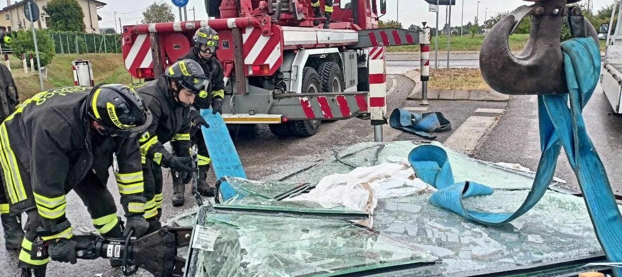 Perdita di carico da un mezzo pesante a Pasiano