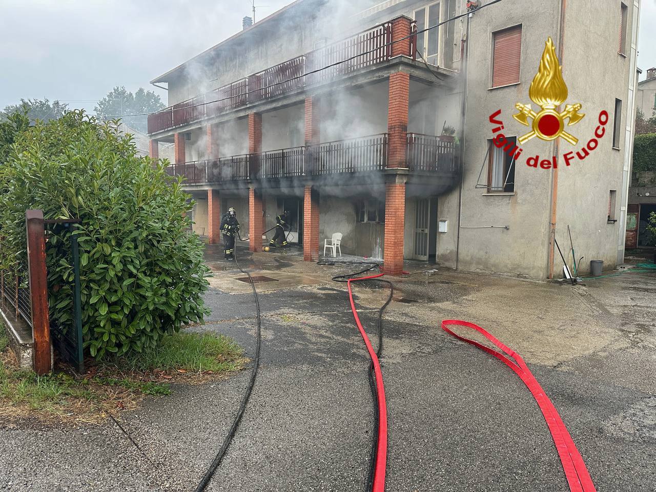 Incendio in un appartamento a Castiglione della Valle