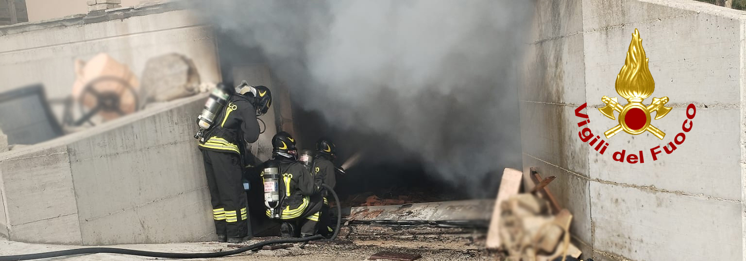 sito.jpg Garage in fiamme in frazione Cervidone