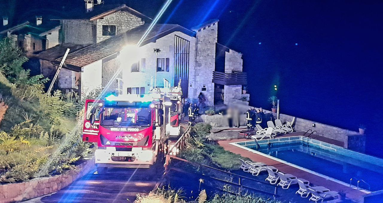 Incendio in una struttura ricettiva