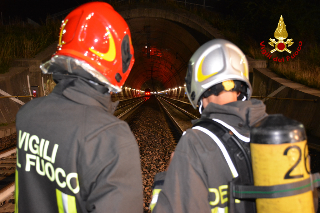 Esercitazione Provinciale presso  Galleria di Somaglia  Alta Velocità linea Bologna Milano