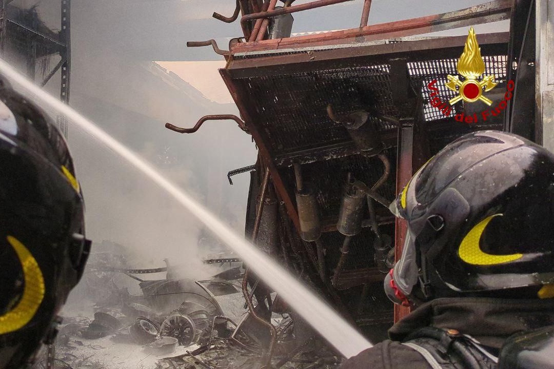 Incendio Autodemolitore Meldola