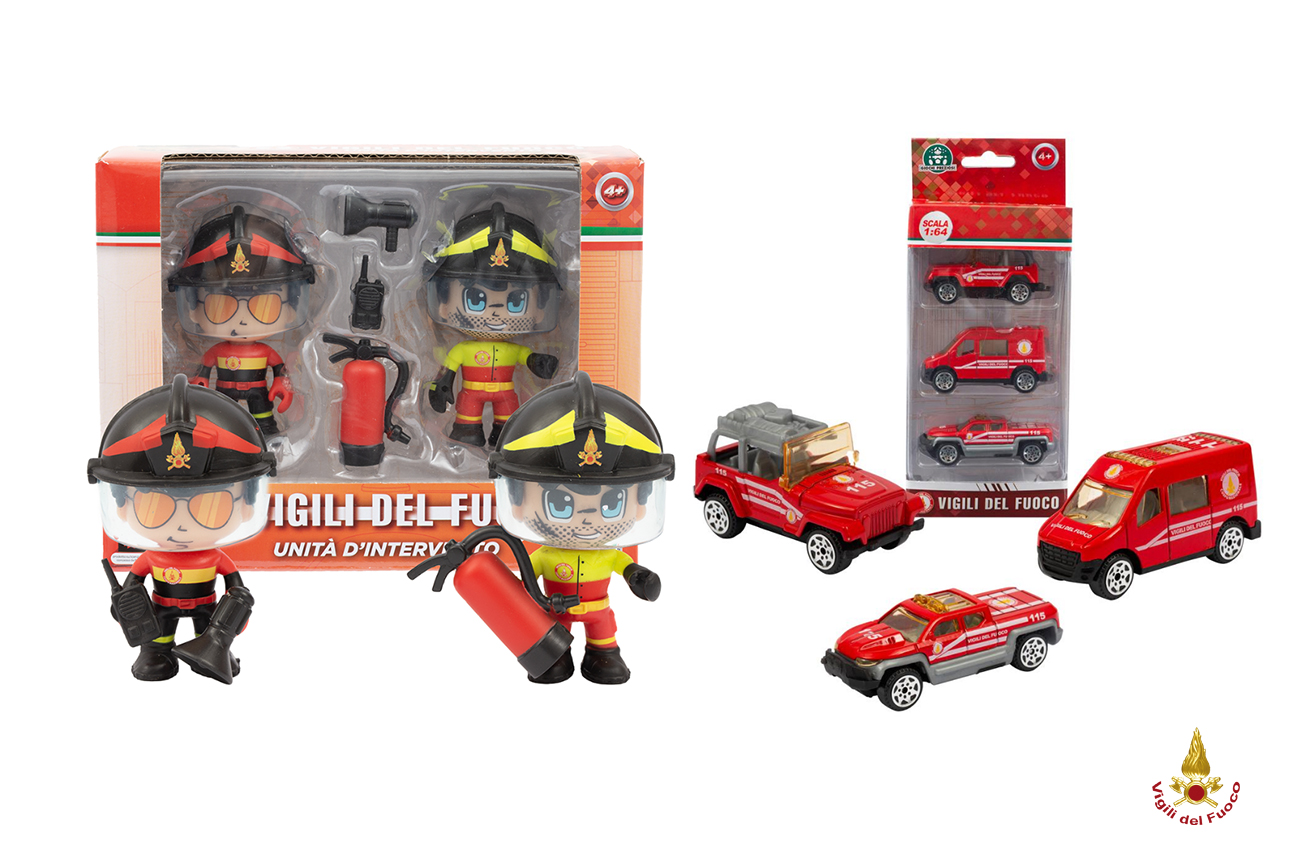 Giocattoli vari logati vigili del fuoco