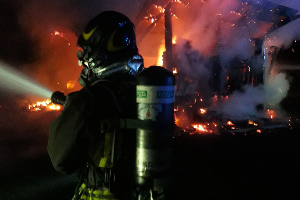 Incendio legnaia