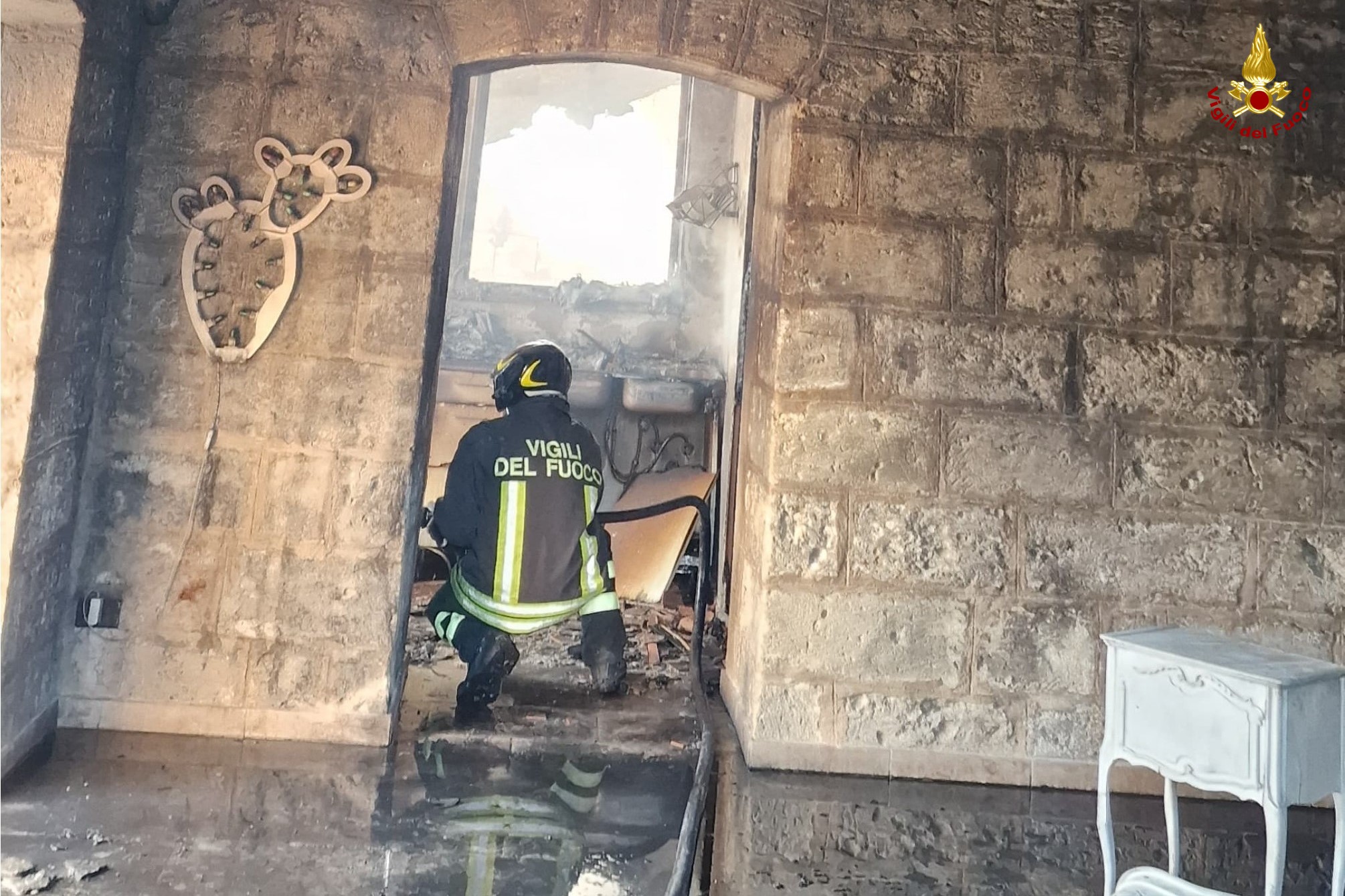 All'interno del casolare