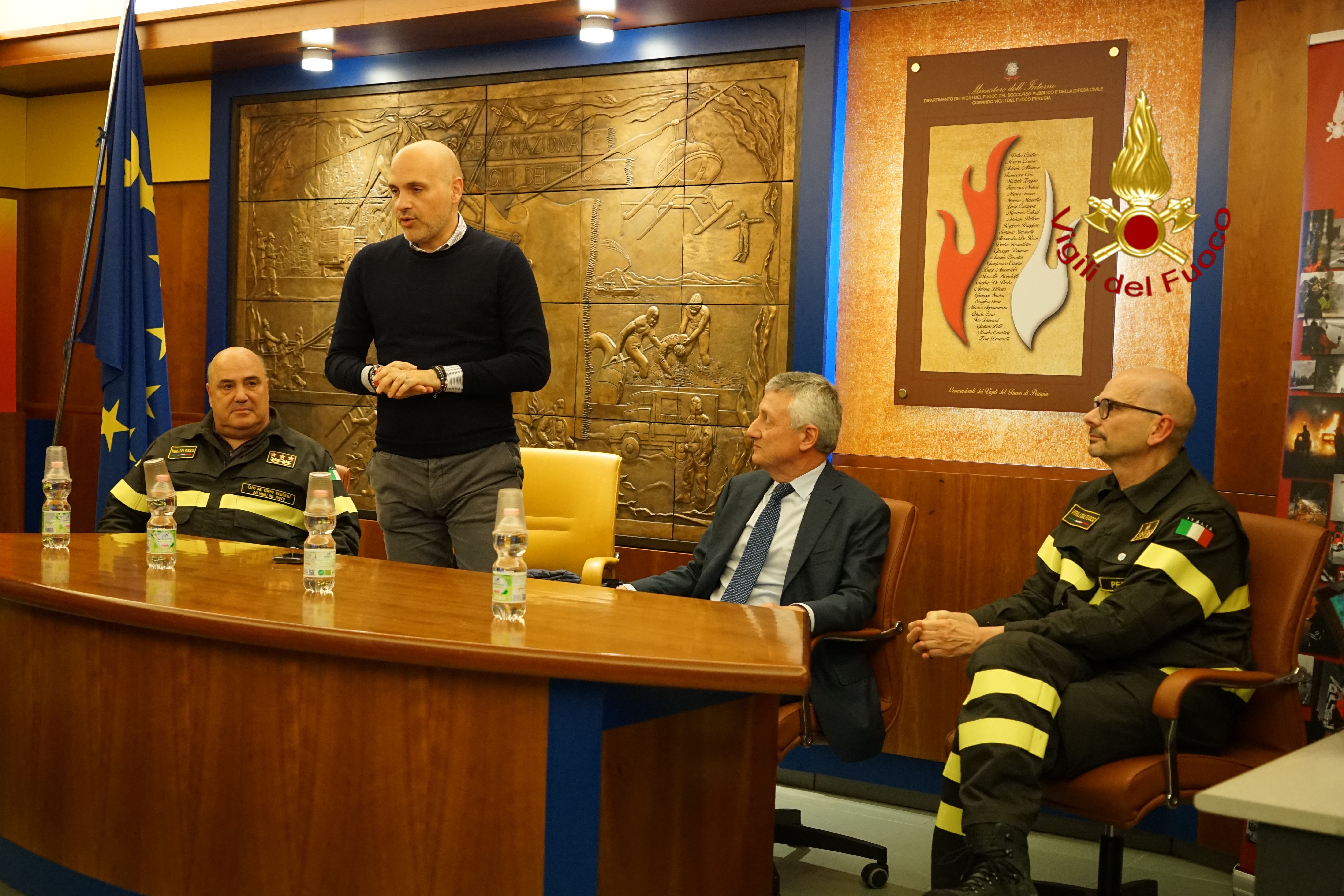Visita al Comando dei vigili del fuoco di Perugia