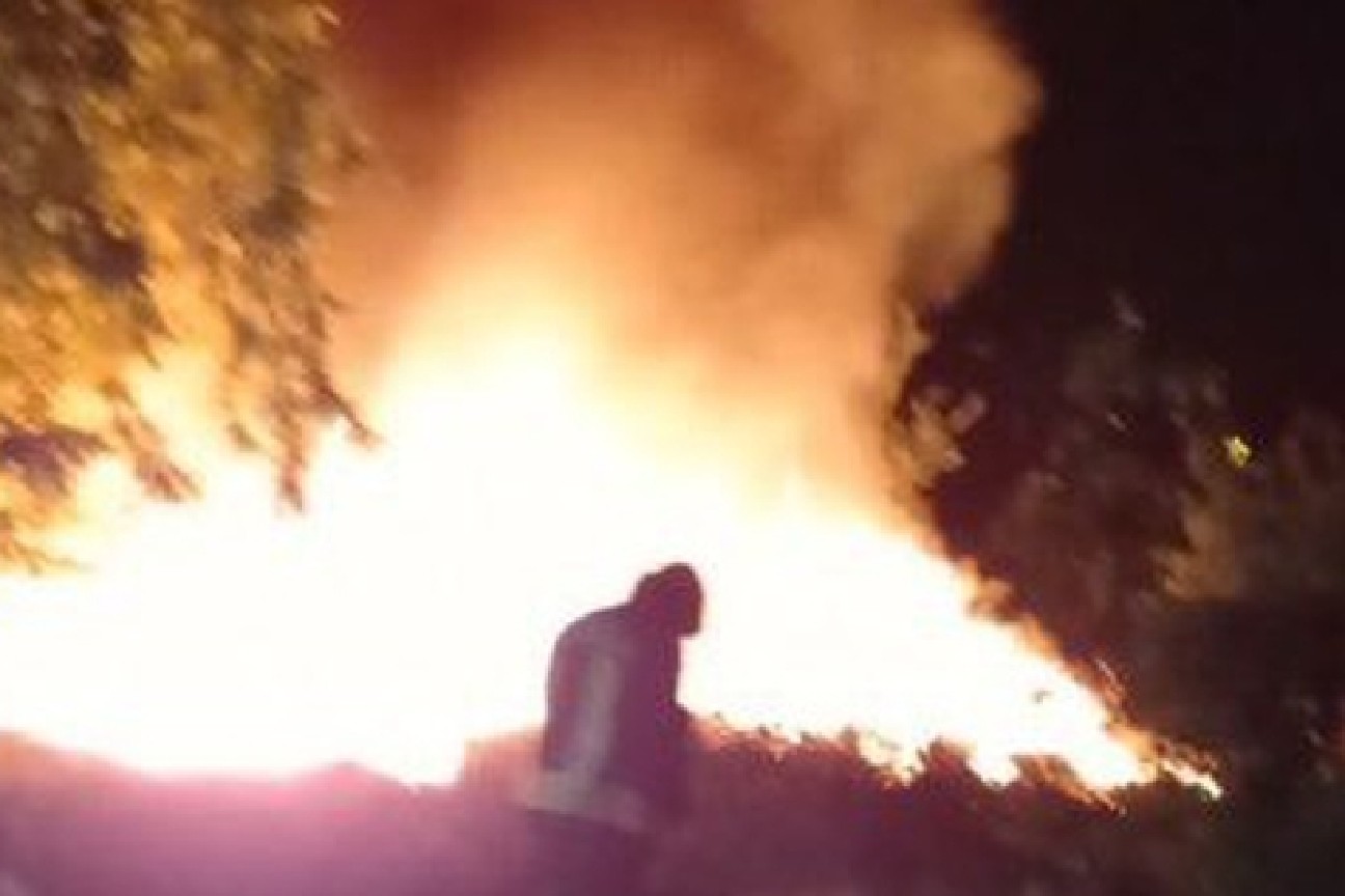 Incendio immondizie Incendio immondizie