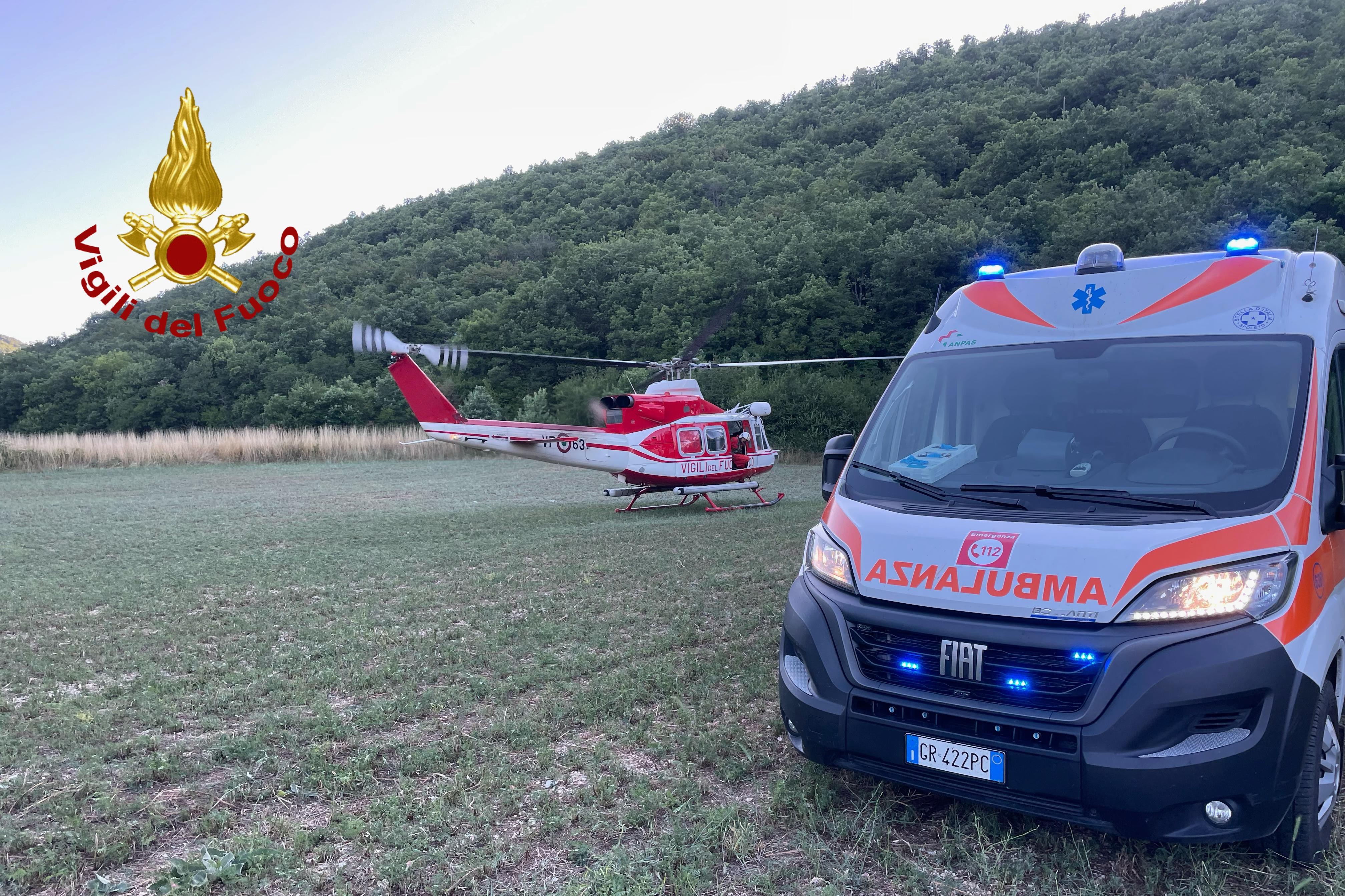 Ricerca di una persona dispersa in località Piediripa, nel comune di Norcia