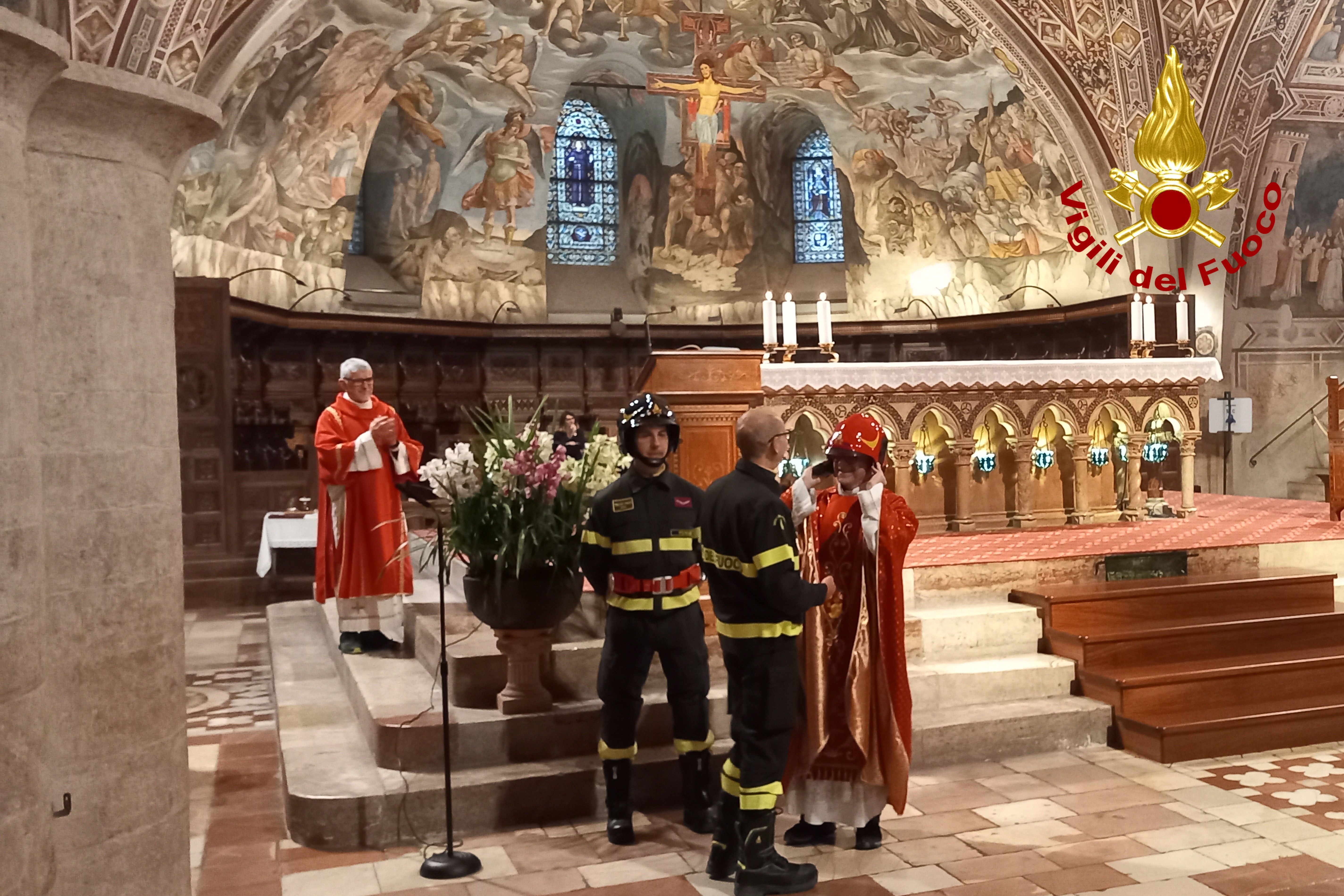 Basilica papale di San Francesco di Assisi si é svolta la celebrazione del Giubileo dei Vigili del Fuoco