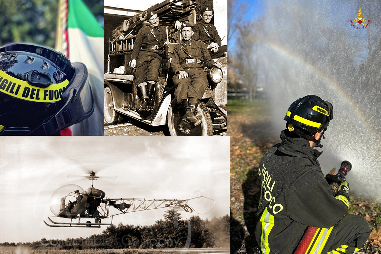 Immagini evocative per la nascita del Corpo Nazionale dei Vigili del fuoco