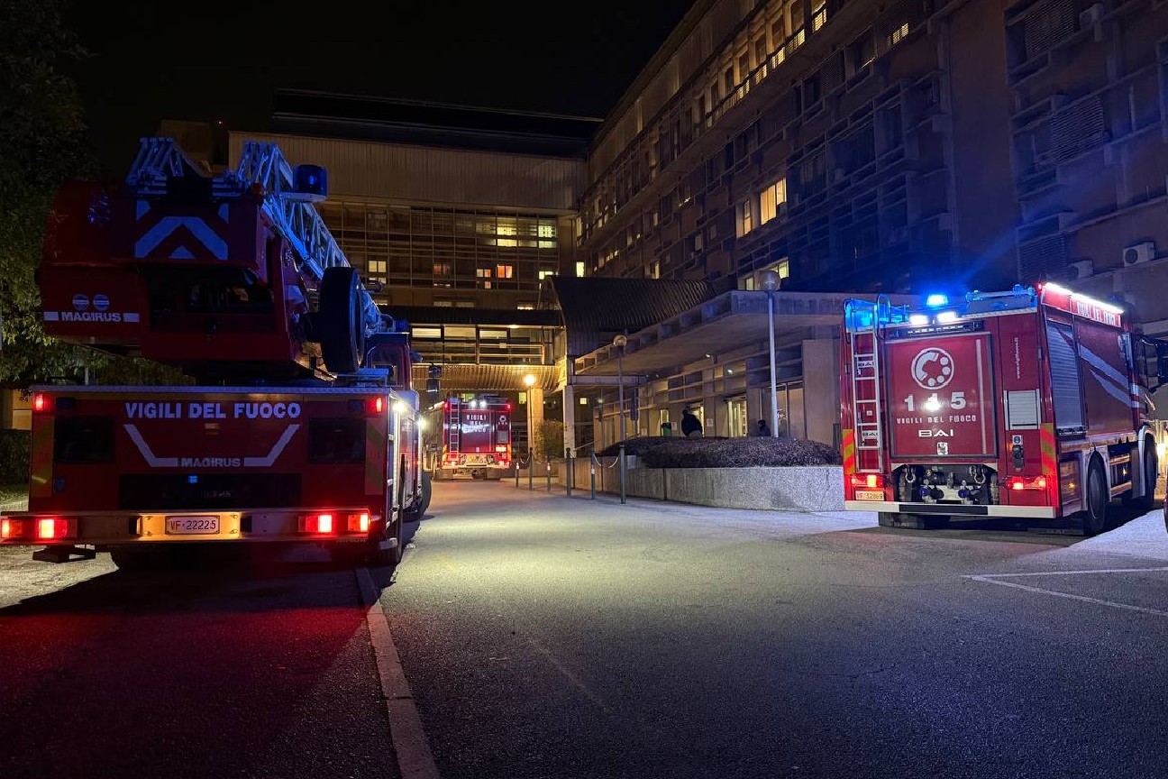 Allarme incendio all'ospedale di Pordenone