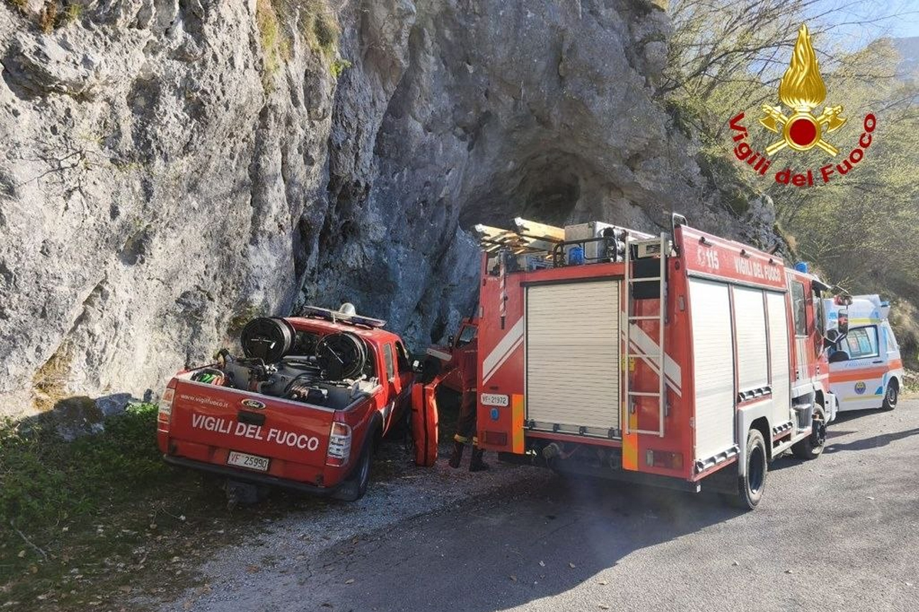 Mezzi per recupero escursionista a Molazzana
