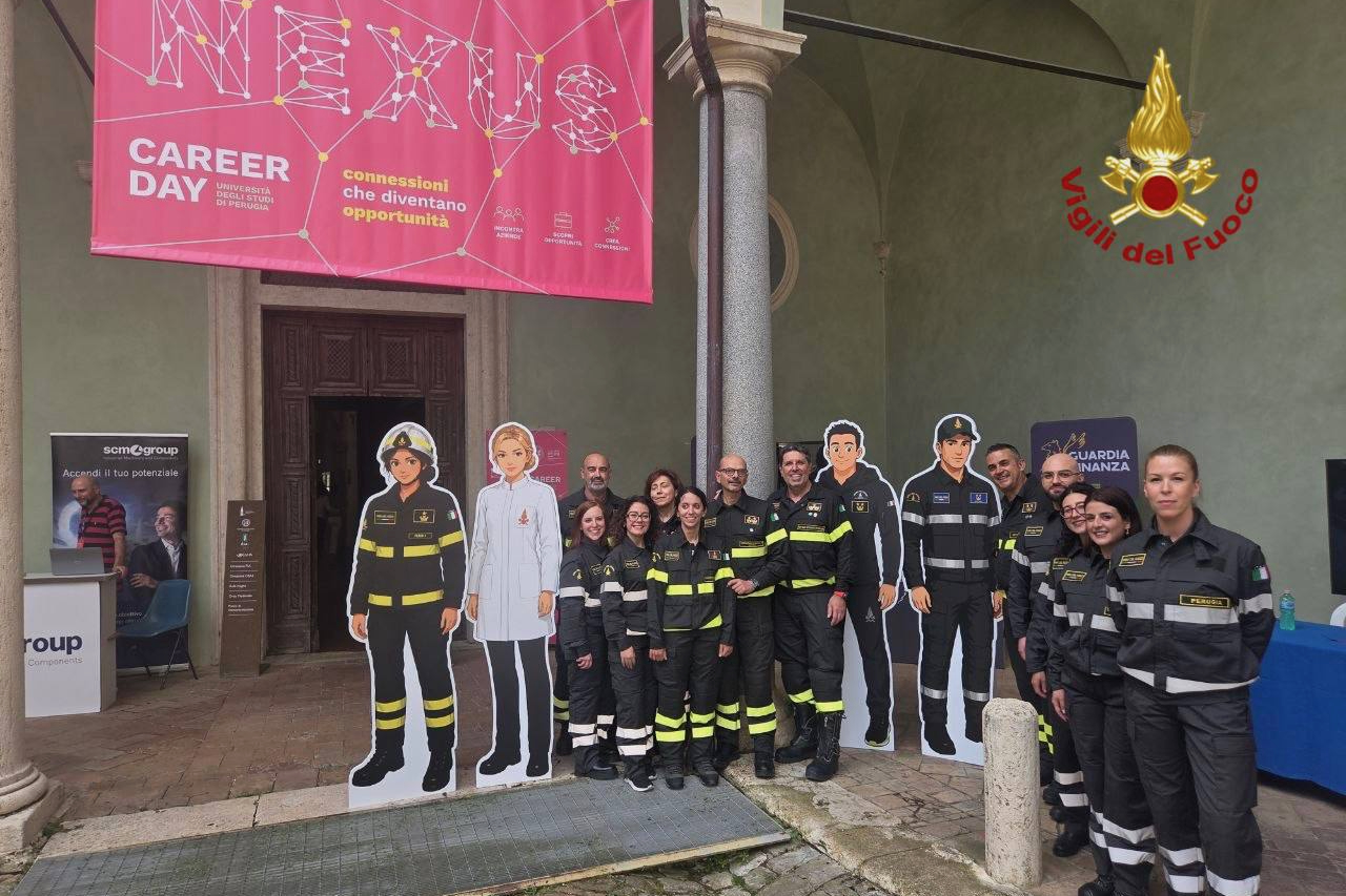 Career Day UniPg 2026, i Vigili del Fuoco promuovono la loro “squadra”