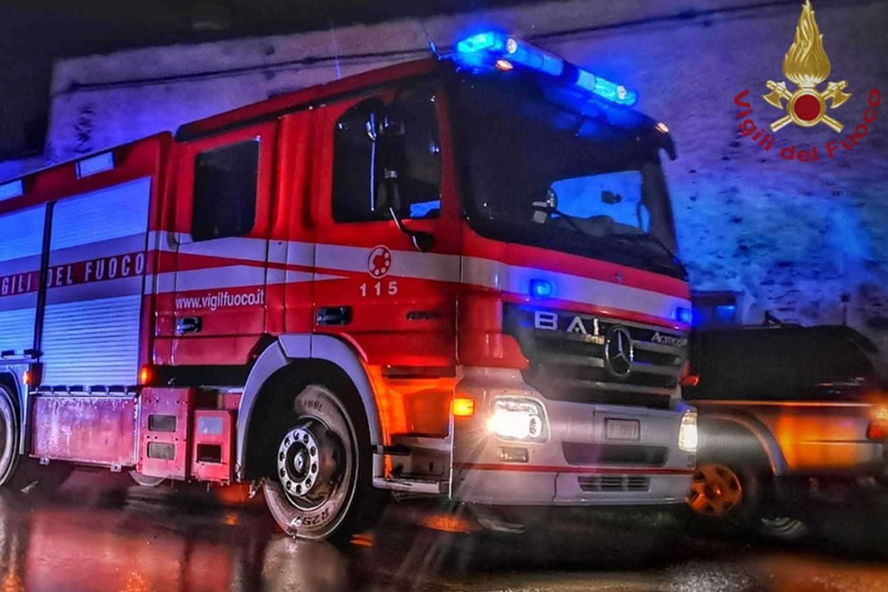 Immagine di repertorio di intervento dei vigili del fuoco