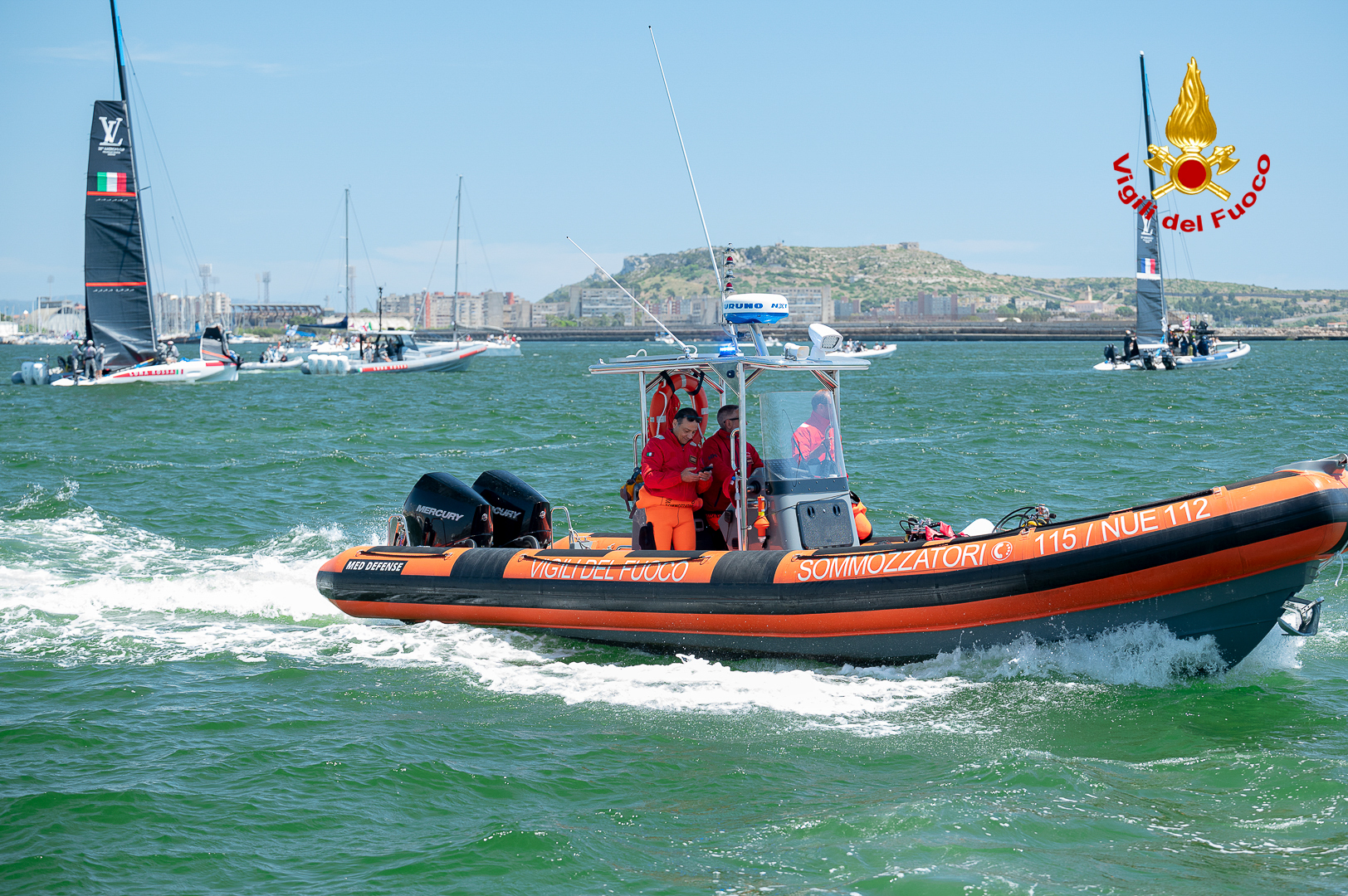 38ª America’s Cup tenutasi a Cagliari, i Vigili del Fuoco hanno fatto parte dell’articolato dispositivo di sicurezza