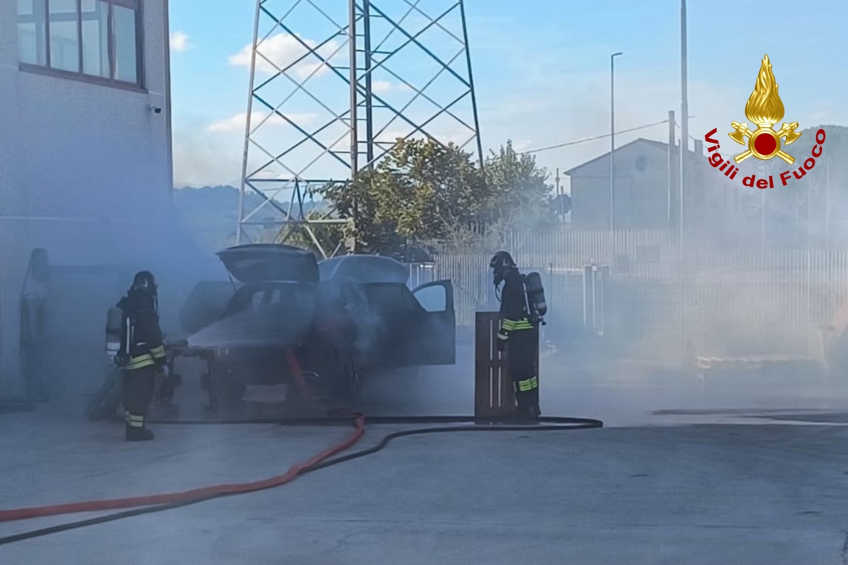 incendio autovettura elettrica
