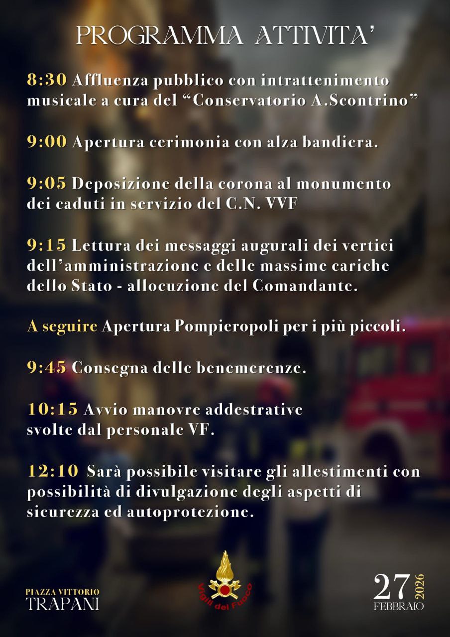 1° festa CNVVF Programma Trapani