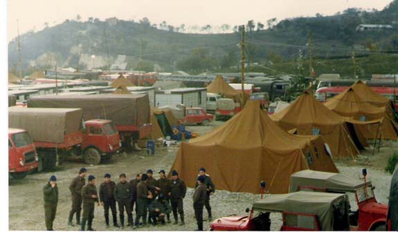 Irpinia 1980 campo base di Calabritto