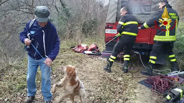 Un momento del salvataggio