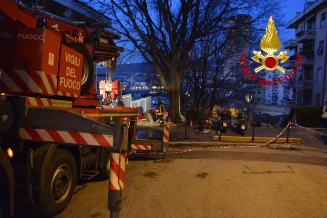 Una fase dell'intervento