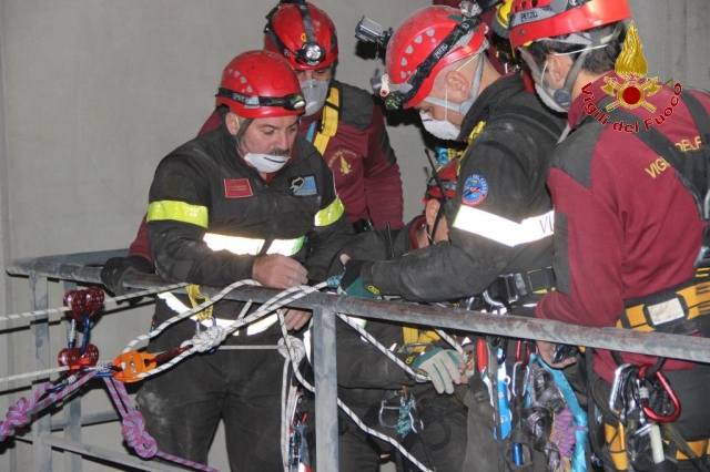 Una fase dell'esercitazione