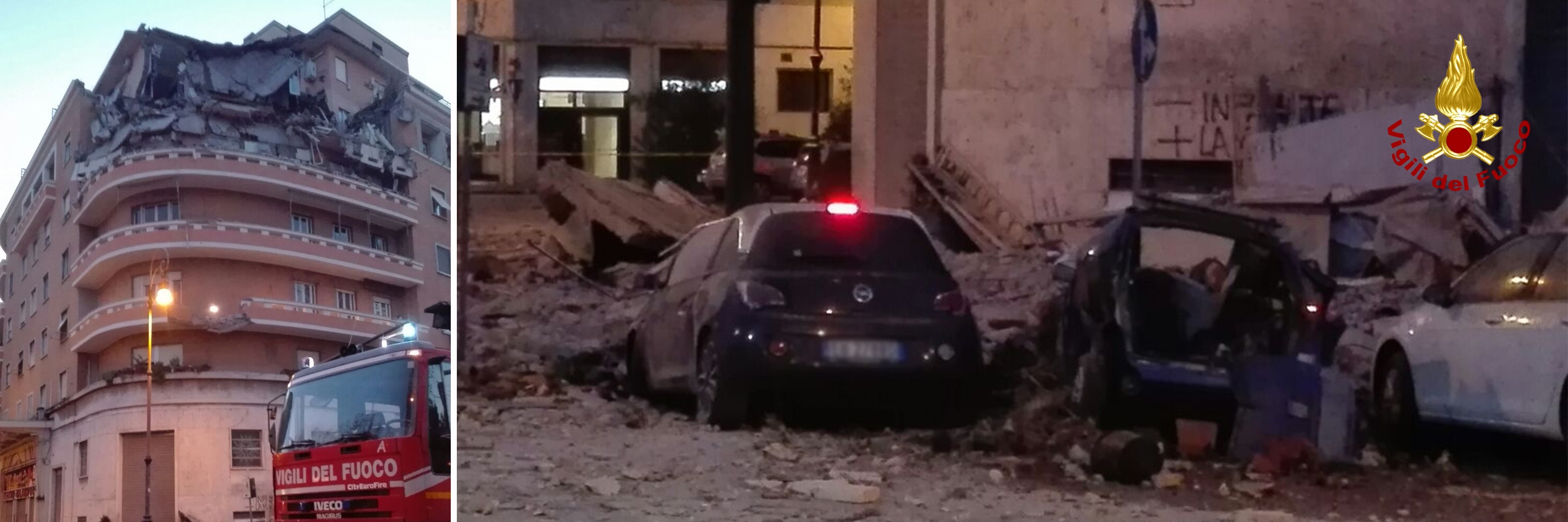 Roma, i Vigili del Fuoco evacuano 10 famiglie prima del crollo del palazzo, non ci sono vittime