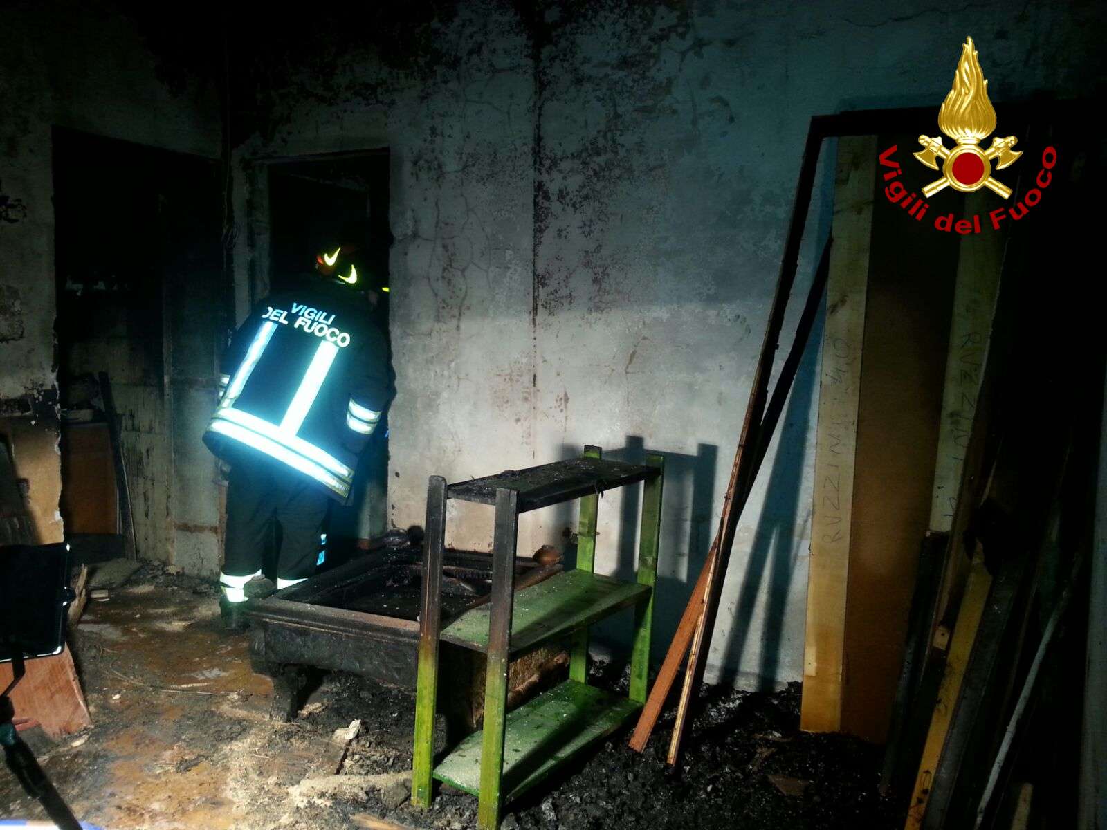 Una fase dell'intervento