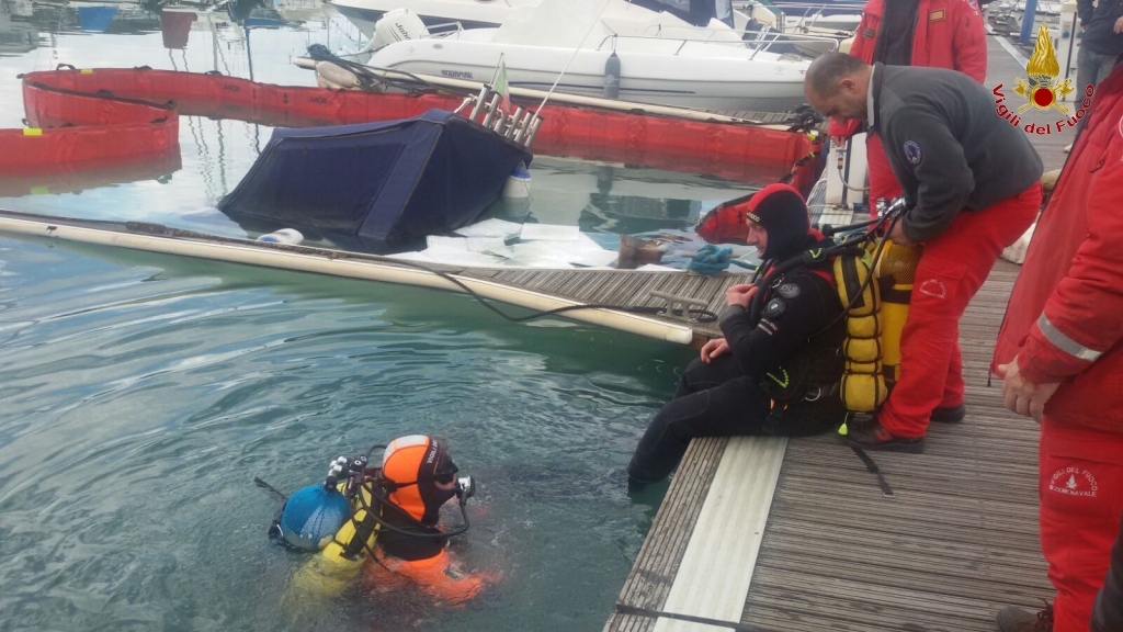 Un'immagine delle operazioni di recupero