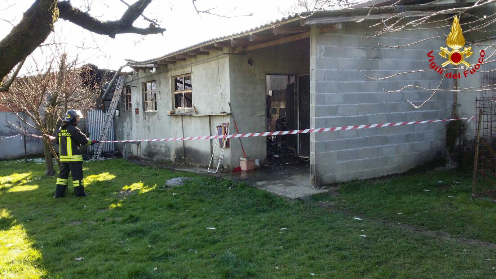 Una fase dell'intervento