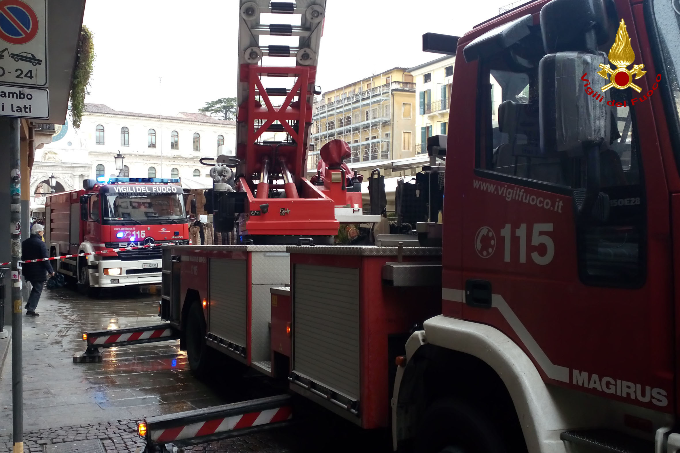 Una fase dell'intervento