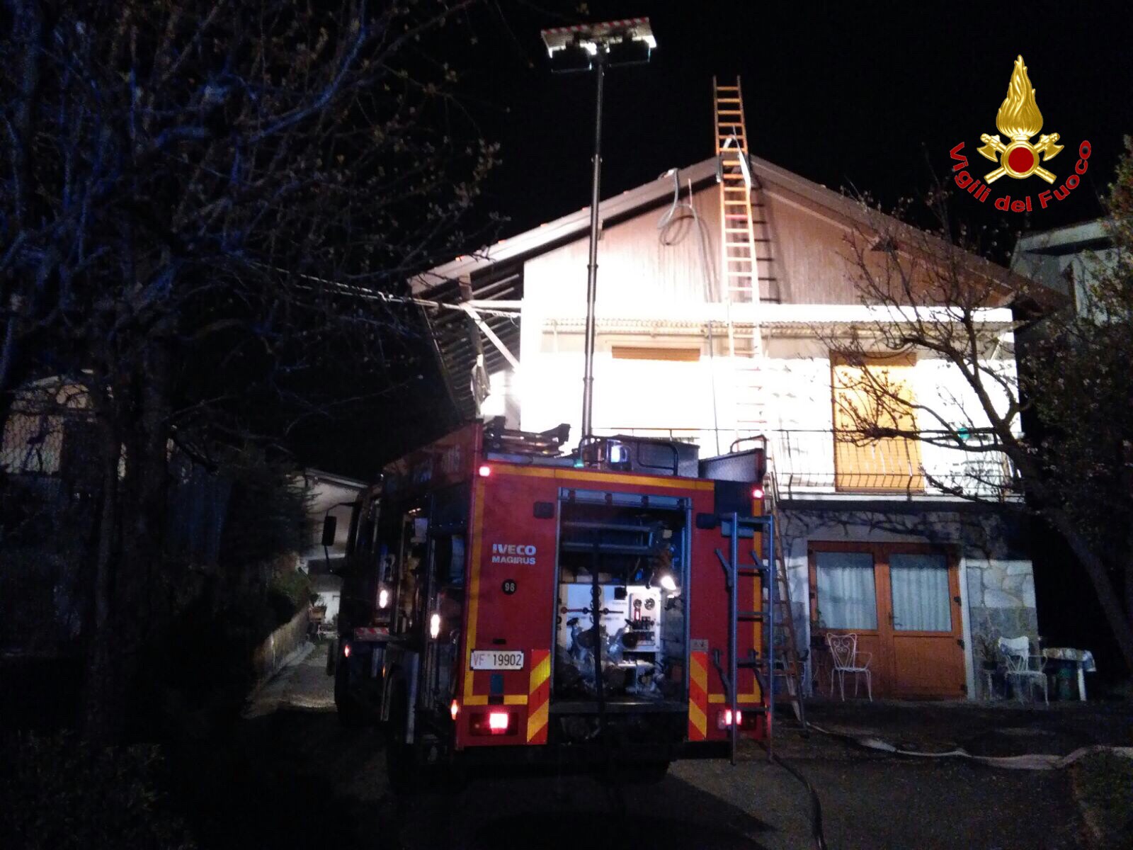 Una fase dell'intervento