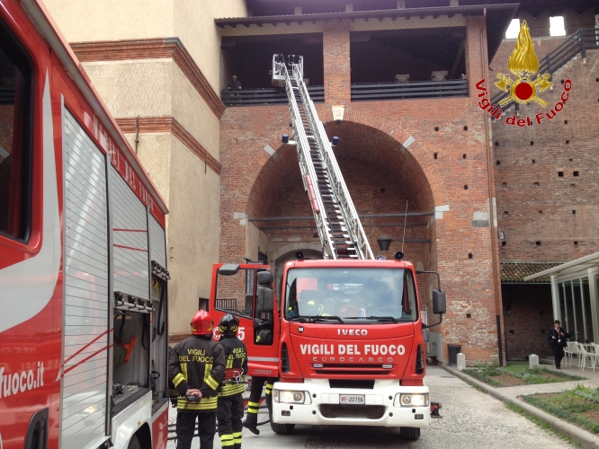 Una fase dell'intervento