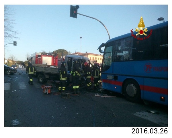 Una fase dell'intervento