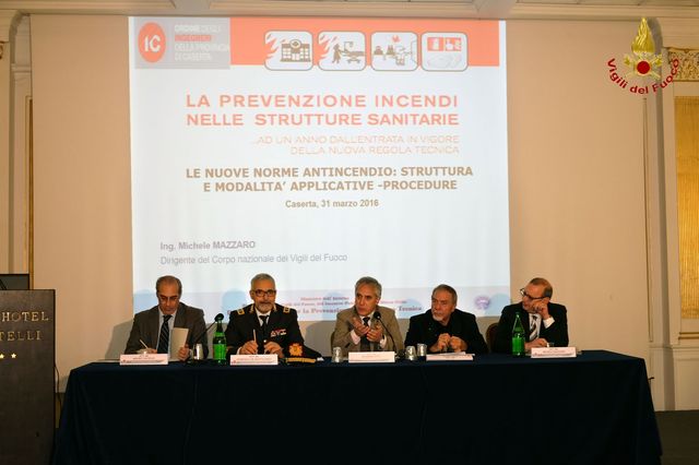 Caserta, convegno "La prevenzione incendi nelle strutture sanitarie"